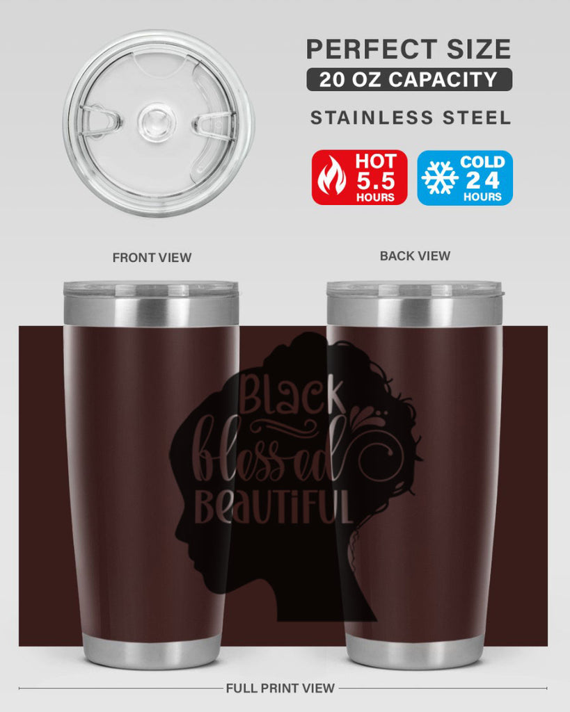 black blessed beautiful Style 62#- women-girls- Tumbler