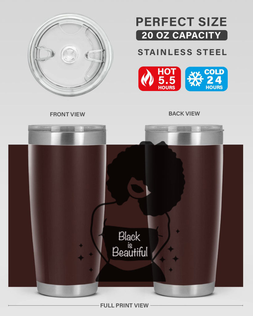 black is beautiful 11#- women-girls- Tumbler