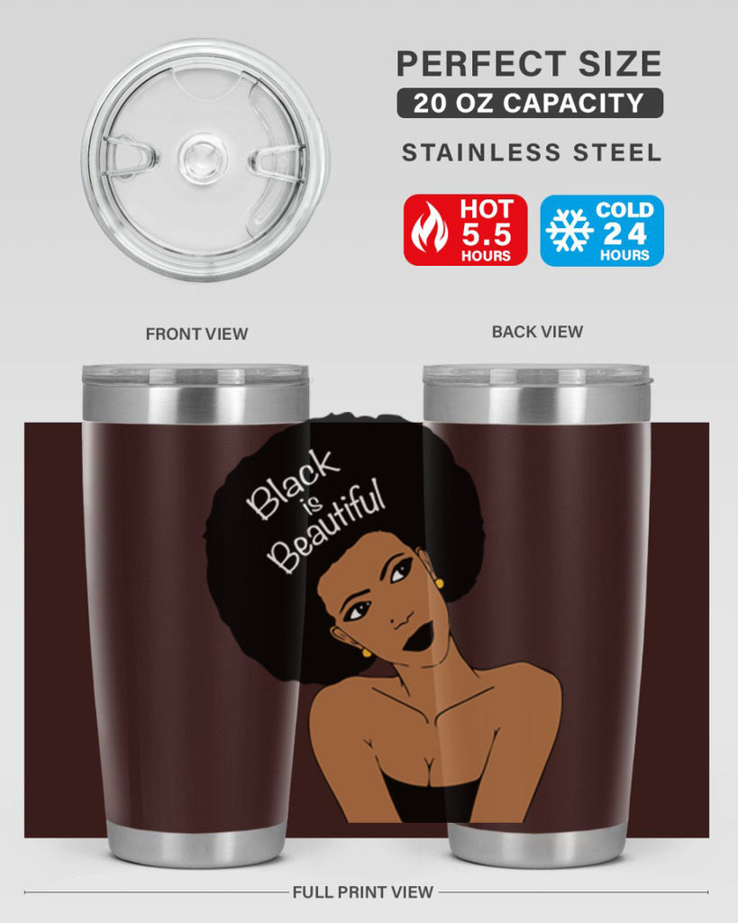 black is beautiful 13#- women-girls- Tumbler