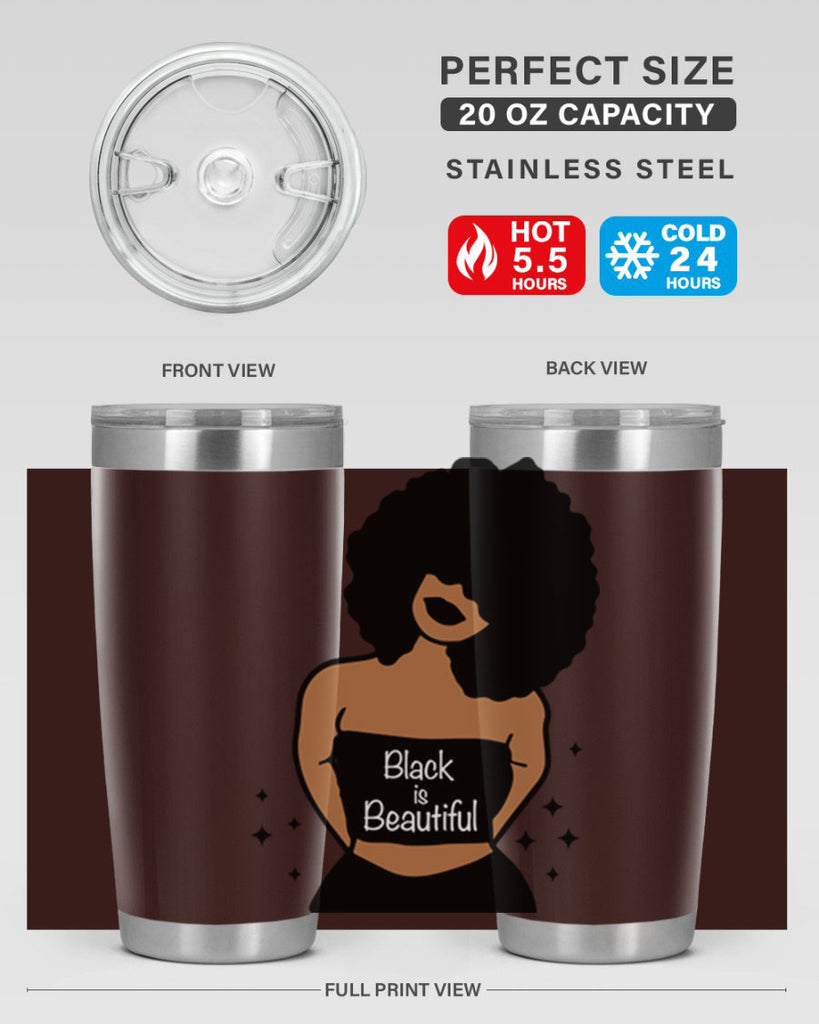 black is beautiful 16#- women-girls- Tumbler