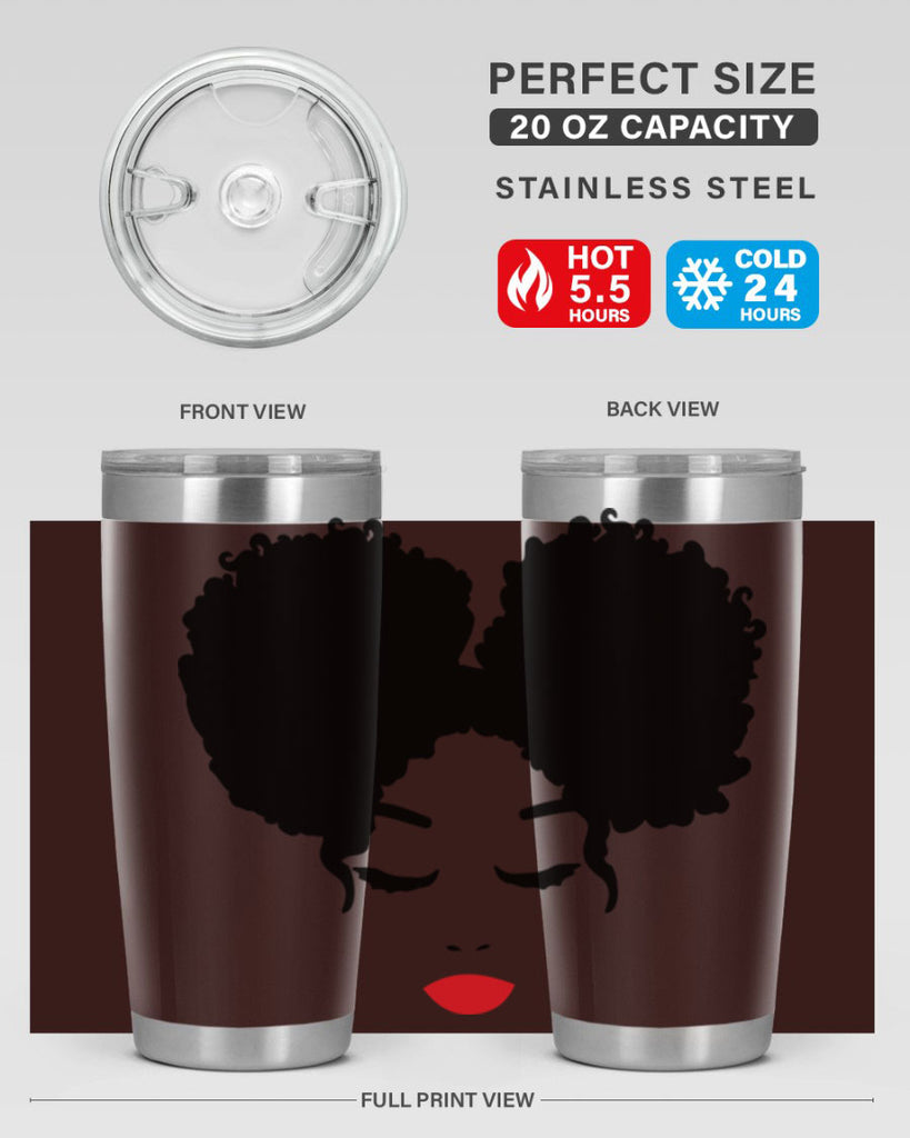 black woman red lips 9#- women-girls- Tumbler