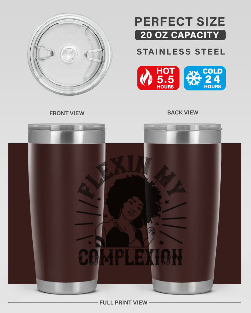 flexin my complexion Style 34#- afro- Tumbler