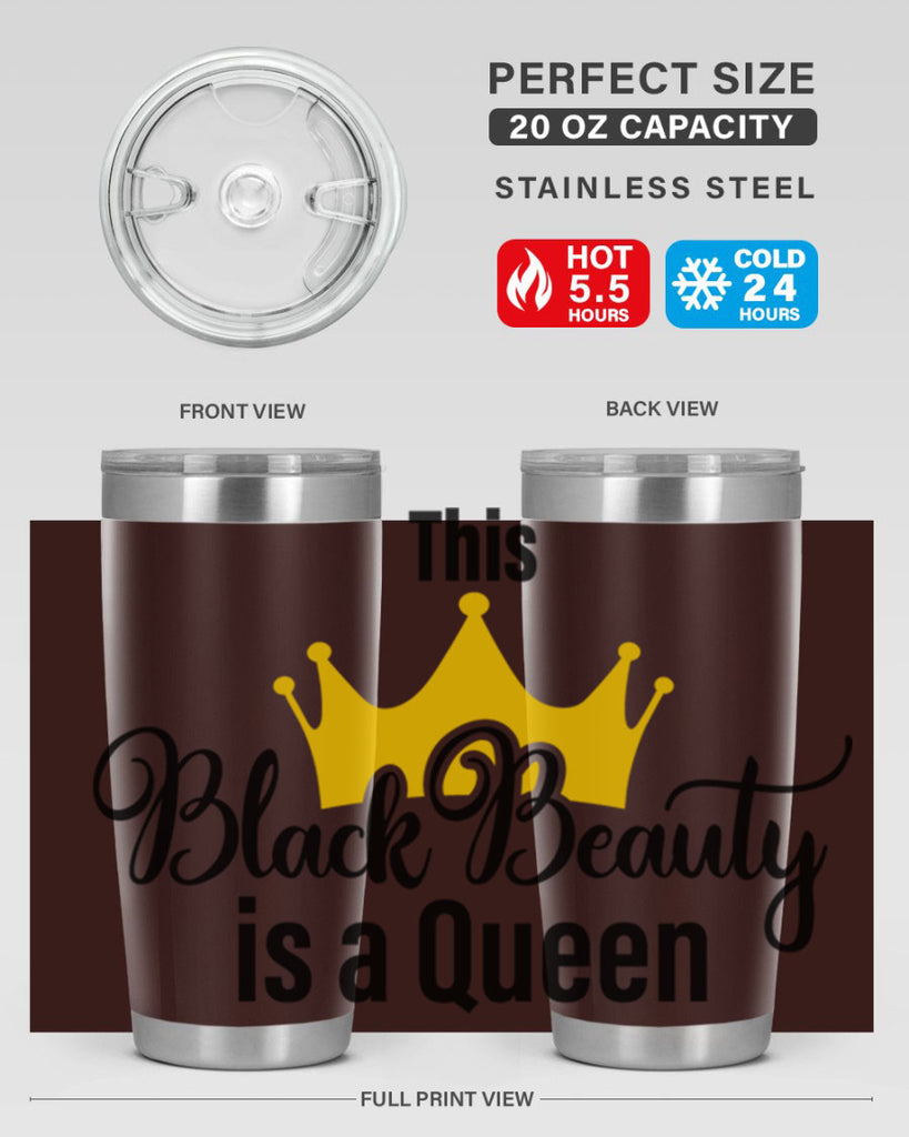 this black beauty is a queen Style 3#- women-girls- Tumbler