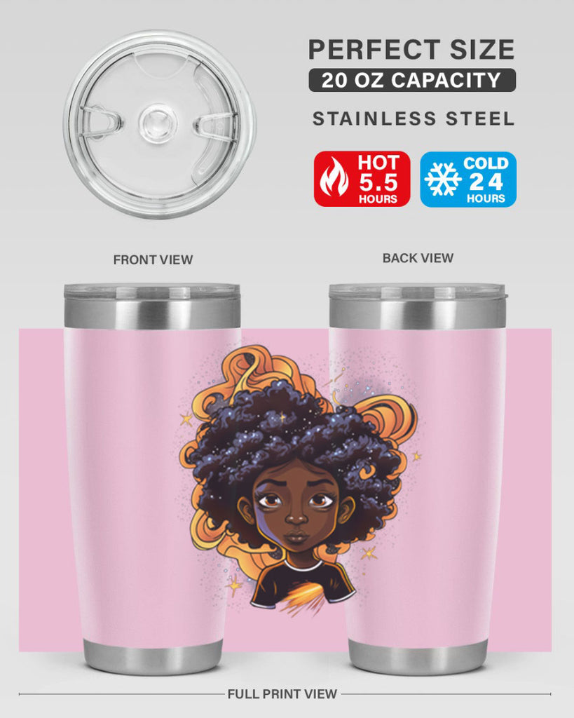 Sparkling Black Girl Design 12#- women-girls- Tumbler