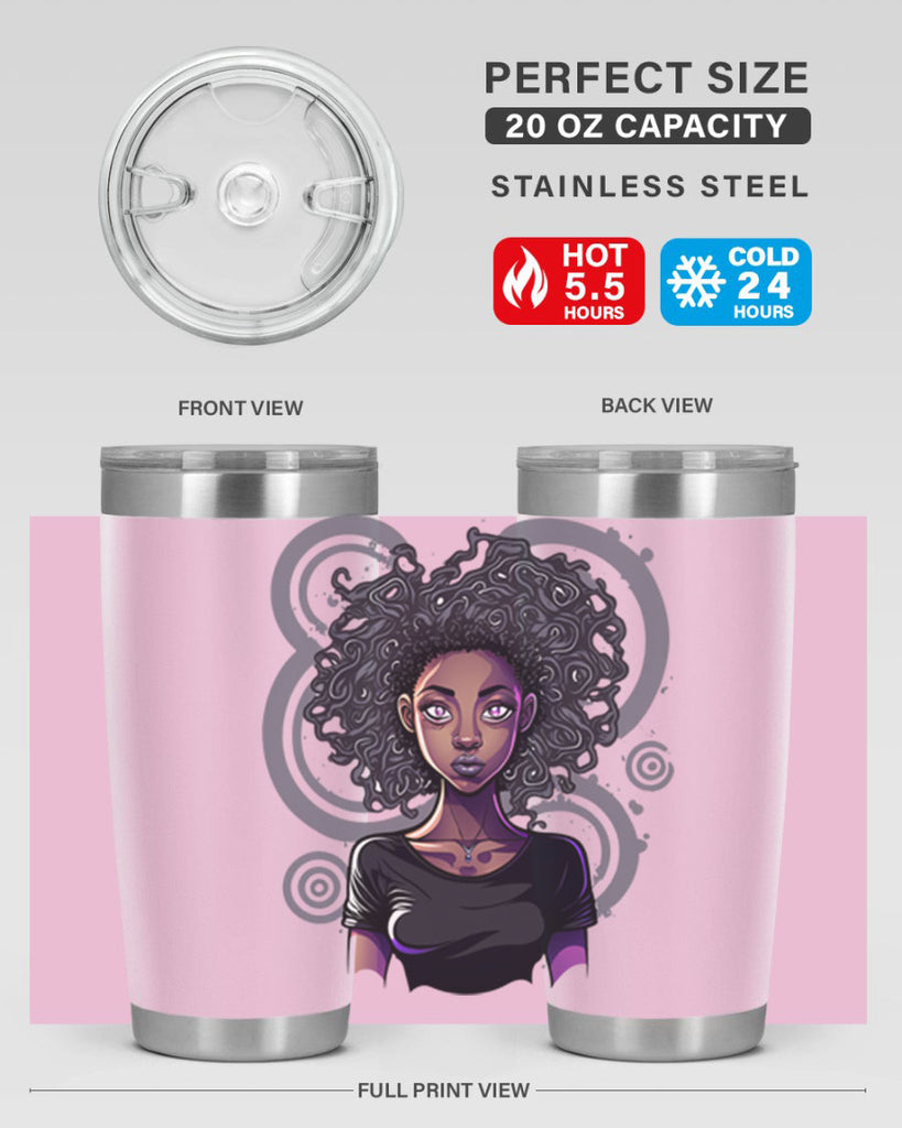 Sparkling Black Girl Design 14#- women-girls- Tumbler
