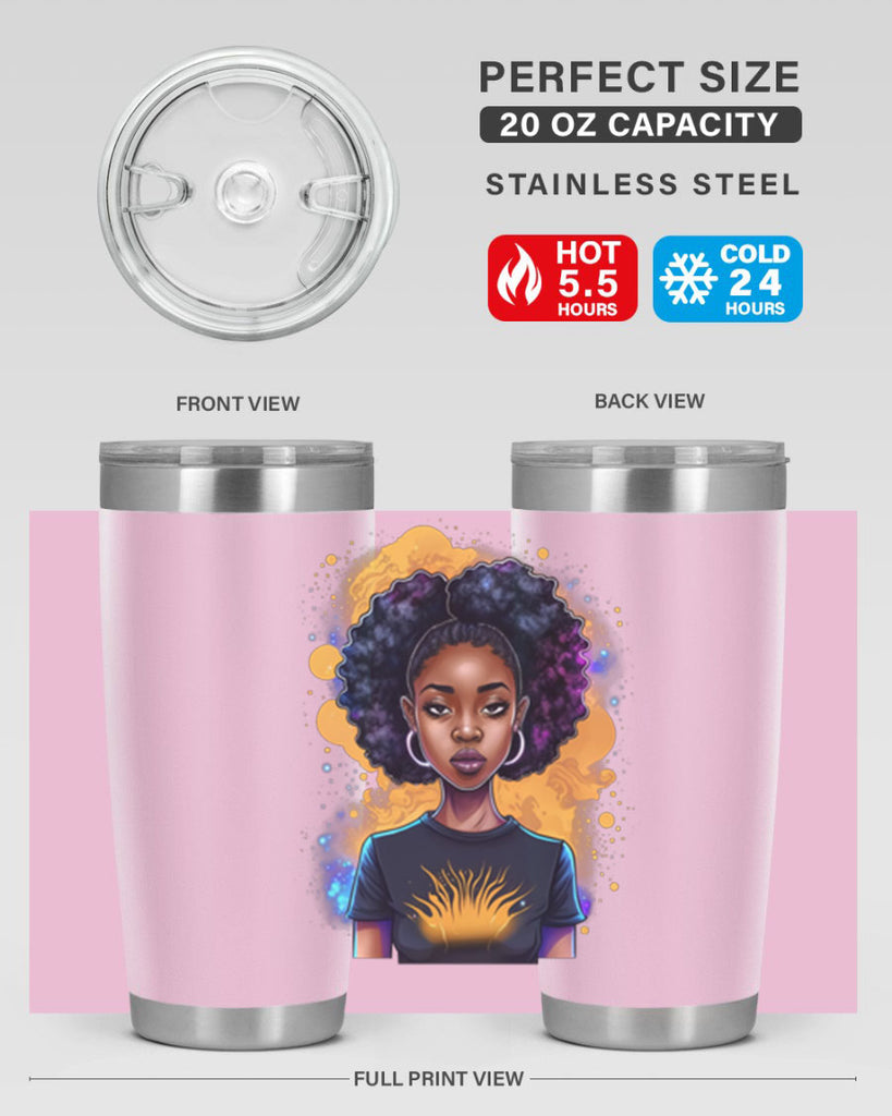 Sparkling Black Girl Design 15#- women-girls- Tumbler