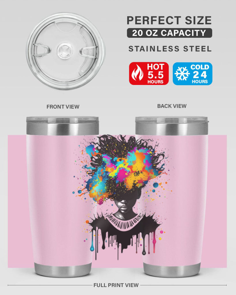 Sparkling Black Girl Design 16#- women-girls- Tumbler