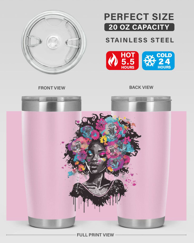 Sparkling Black Girl Design 17#- women-girls- Tumbler