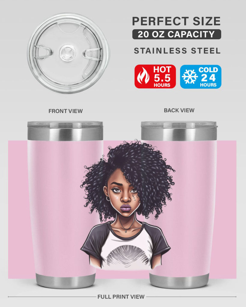 Sparkling Black Girl Design 18#- women-girls- Tumbler