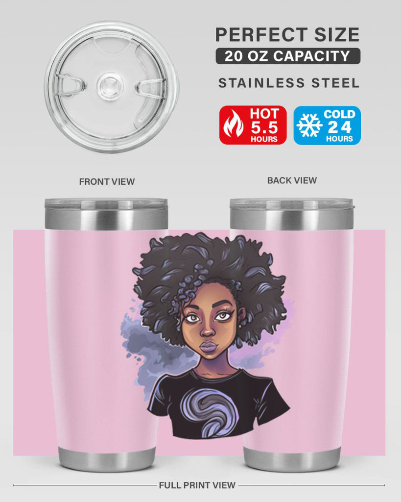 Sparkling Black Girl Design 1#- women-girls- Tumbler