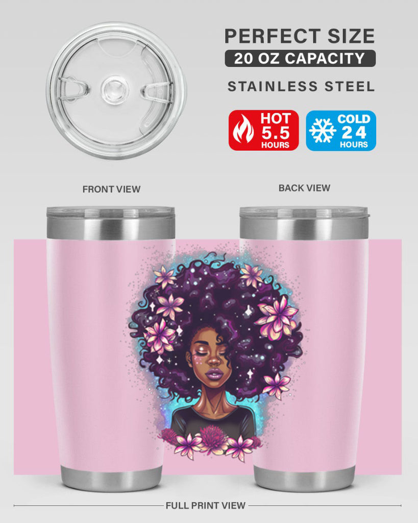 Sparkling Black Girl Design 3#- women-girls- Tumbler