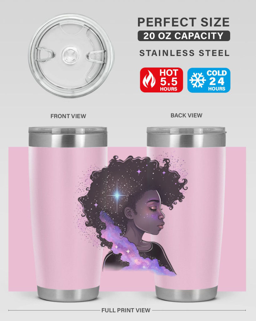 Sparkling Black Girl Design 4#- women-girls- Tumbler
