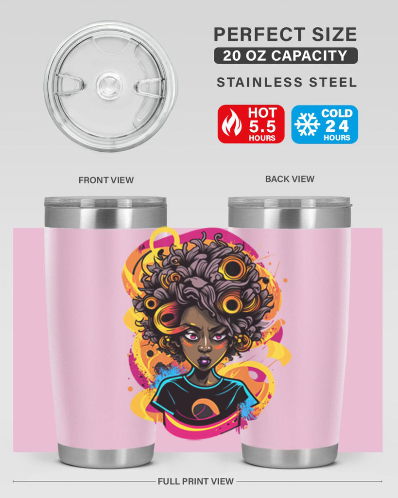 Sparkling Black Girl Design 6#- women-girls- Tumbler