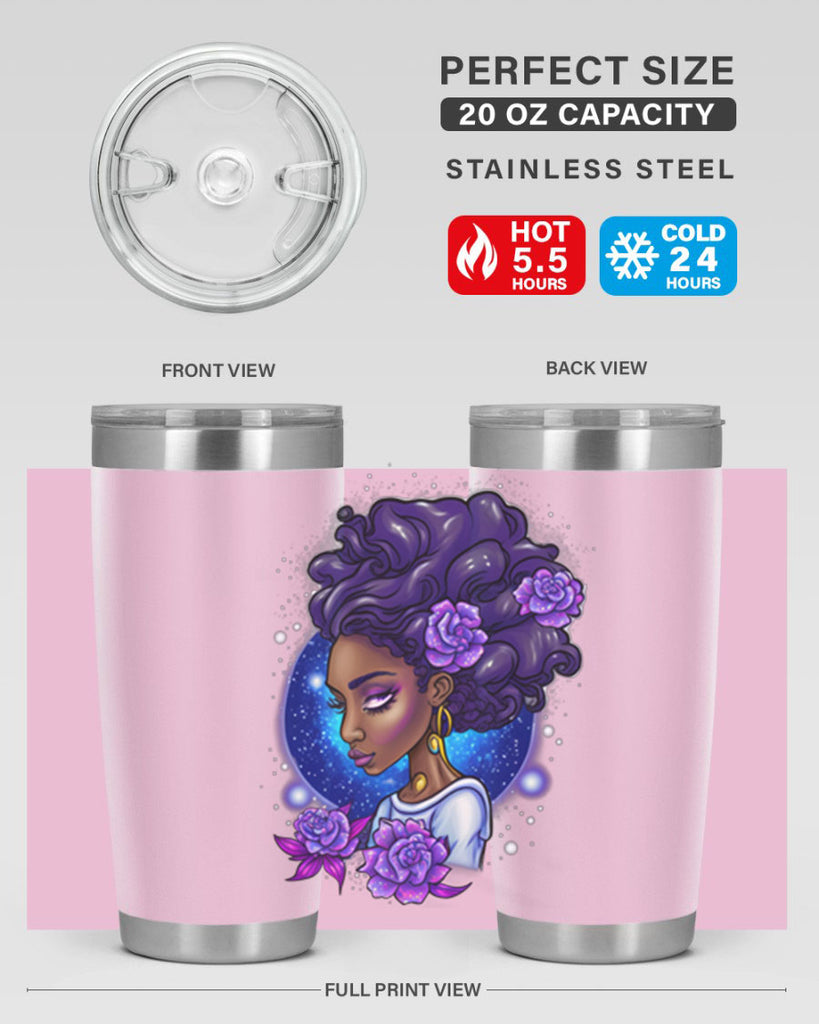 Sparkling Black Girl Design 7#- women-girls- Tumbler