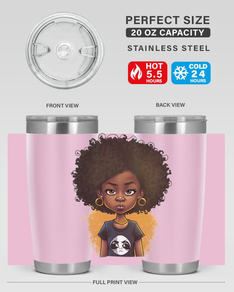 Sparkling Black Girl Design 8#- women-girls- Tumbler