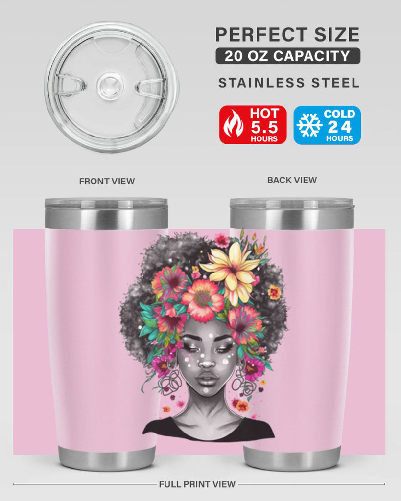 Sparkling Black Girl Design 9#- women-girls- Tumbler