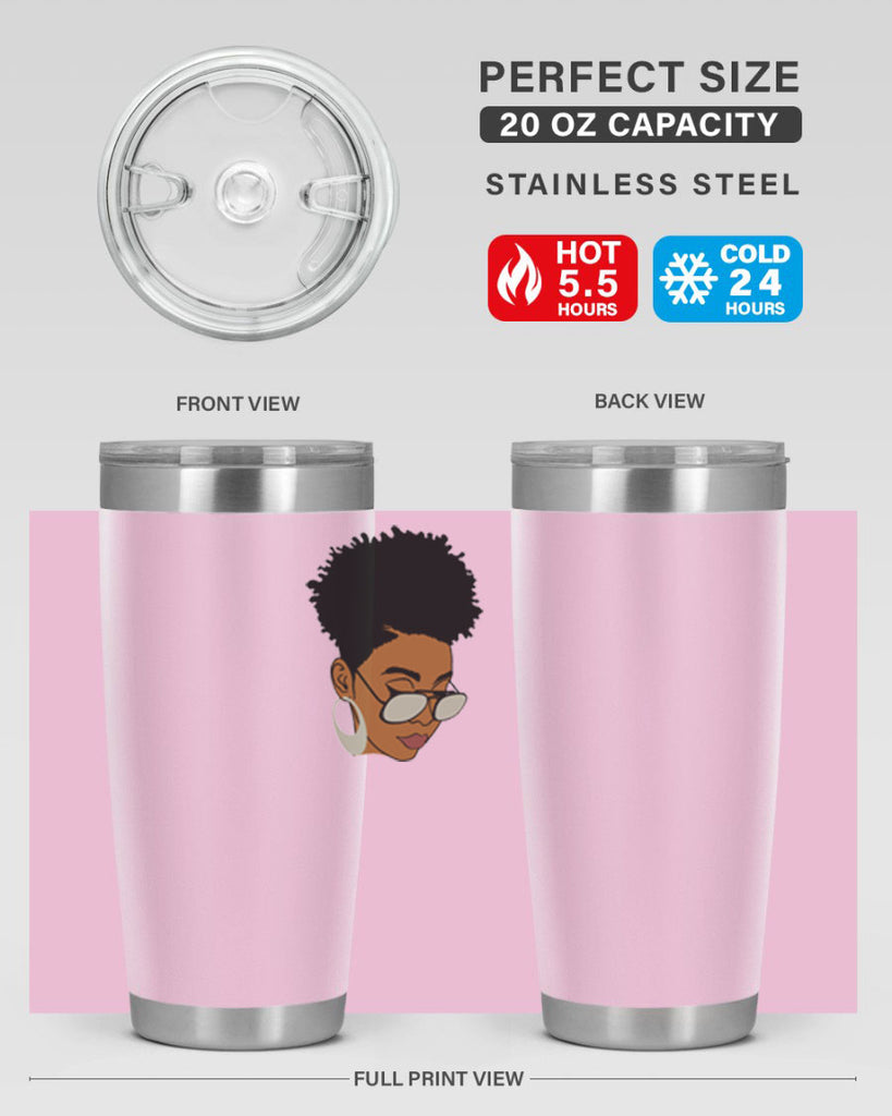 black afro 44#- women-girls- Tumbler