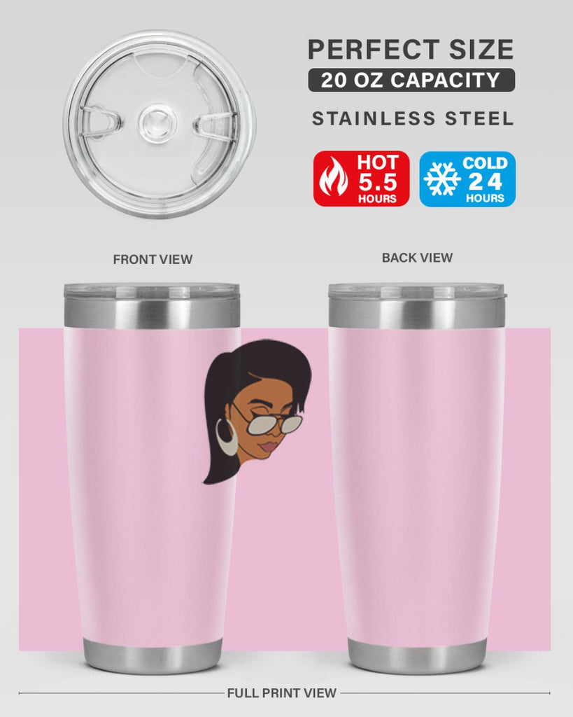 black afro 48#- women-girls- Tumbler
