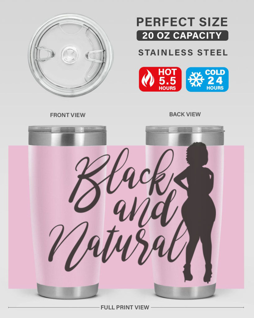 black and natural 22#- women-girls- Tumbler