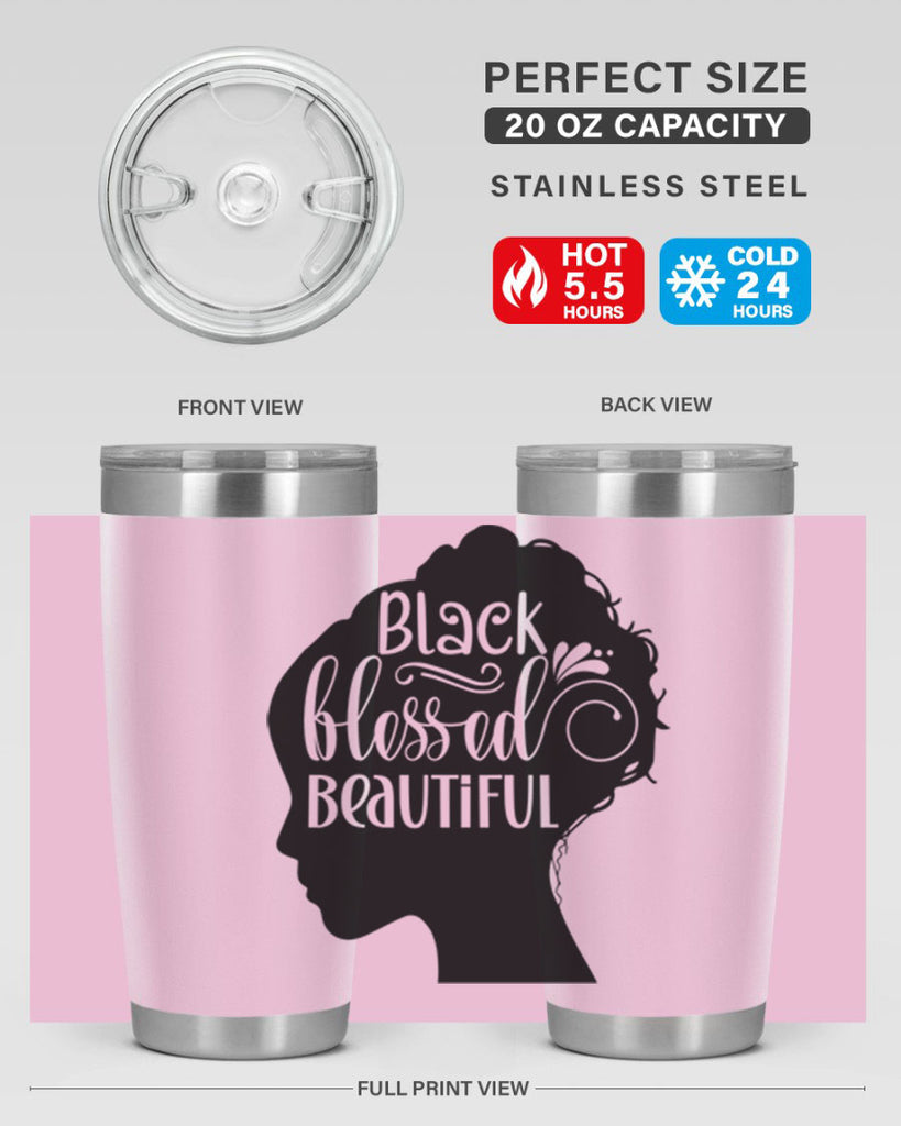 black blessed beautiful Style 62#- women-girls- Tumbler