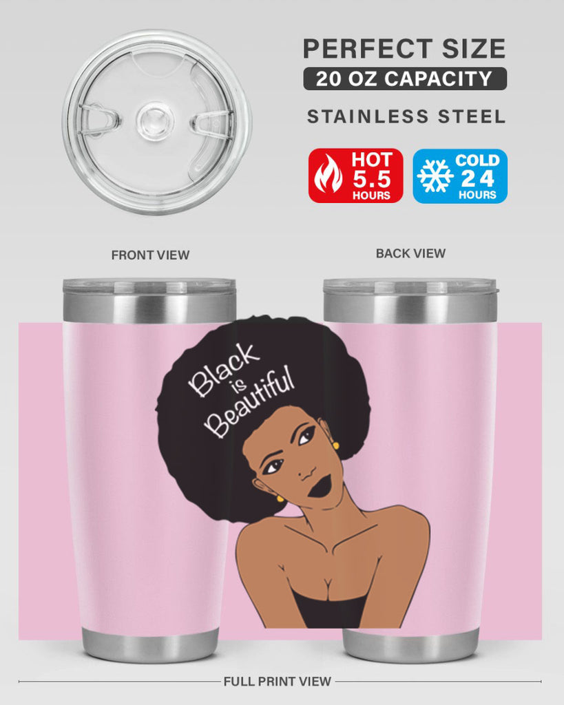 black is beautiful 13#- women-girls- Tumbler