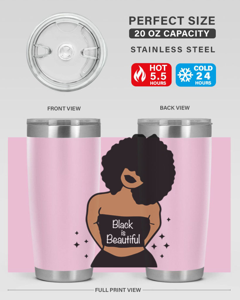 black is beautiful 16#- women-girls- Tumbler