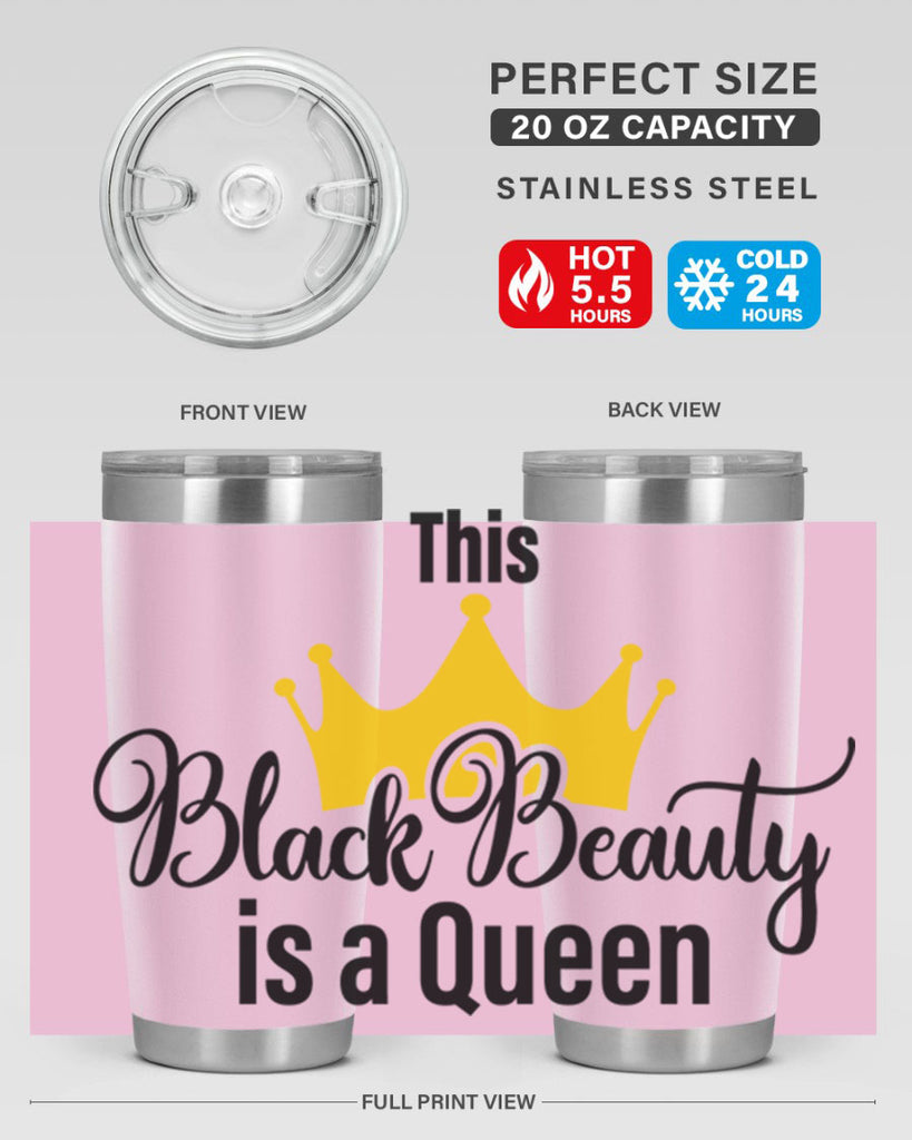 this black beauty is a queen Style 3#- women-girls- Tumbler