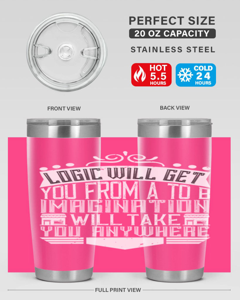 Logic will get you from A to B Imagination will take you anywhere Style 24#- architect- tumbler