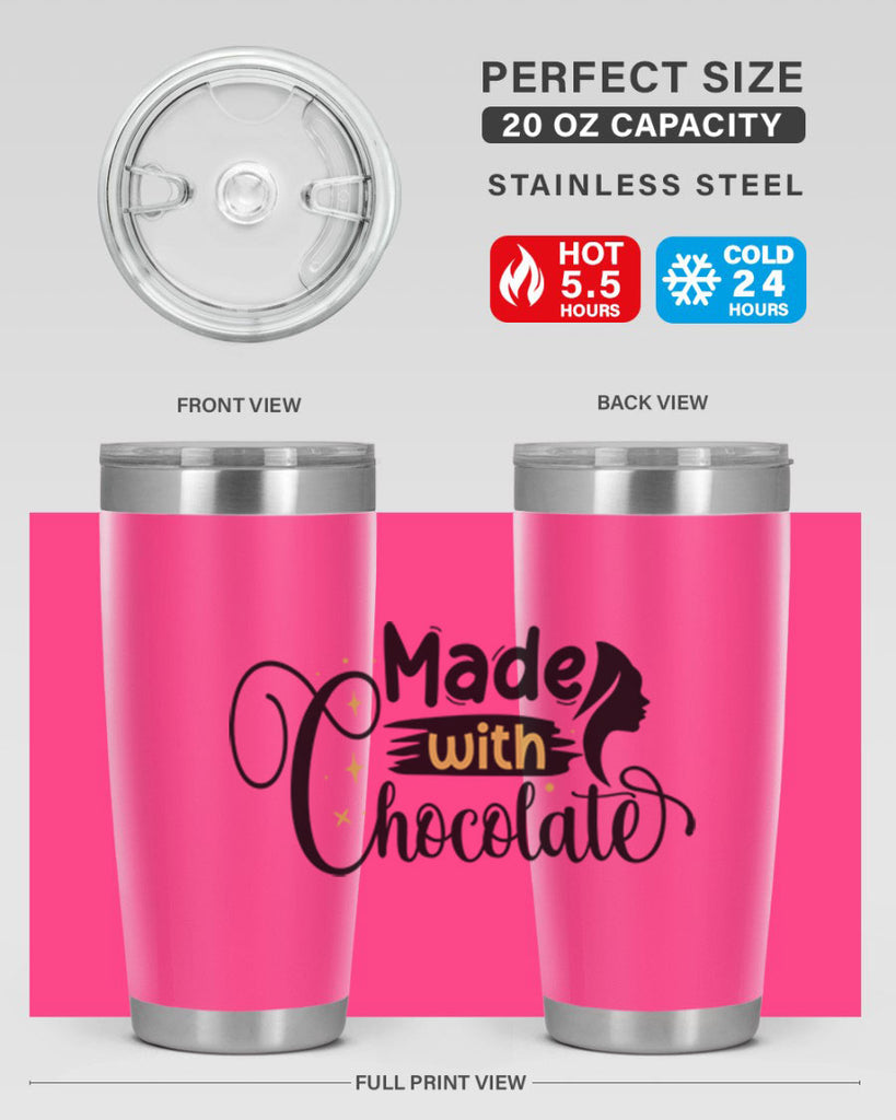 Made with chocolate Style 24#- women-girls- Tumbler