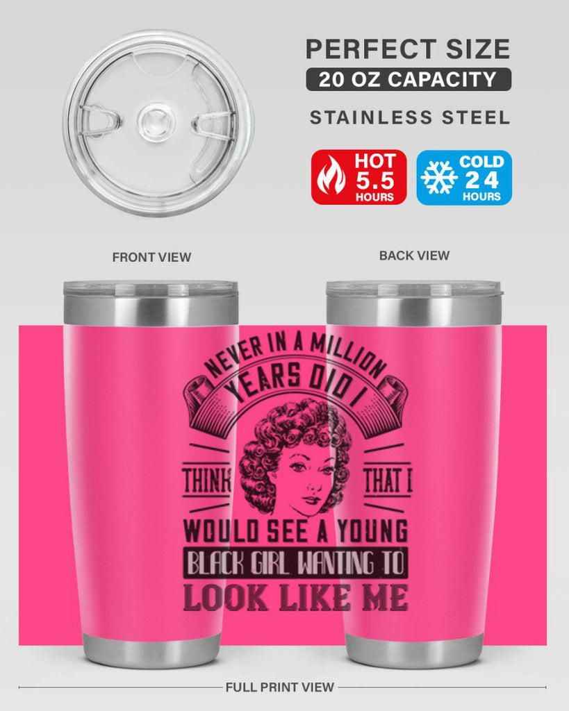 Never in a million years did I think that I would see a young black girl wanting 19#- afro- Tumbler