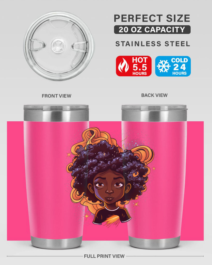 Sparkling Black Girl Design 12#- women-girls- Tumbler