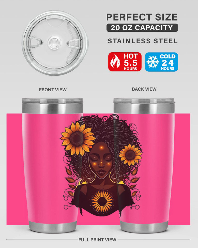 Sparkling Black Girl Design 13#- women-girls- Tumbler
