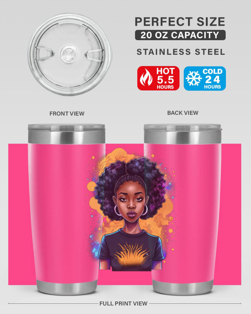 Sparkling Black Girl Design 15#- women-girls- Tumbler