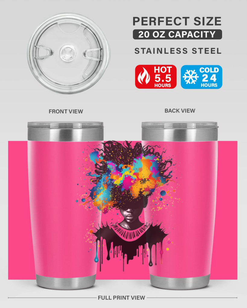 Sparkling Black Girl Design 16#- women-girls- Tumbler