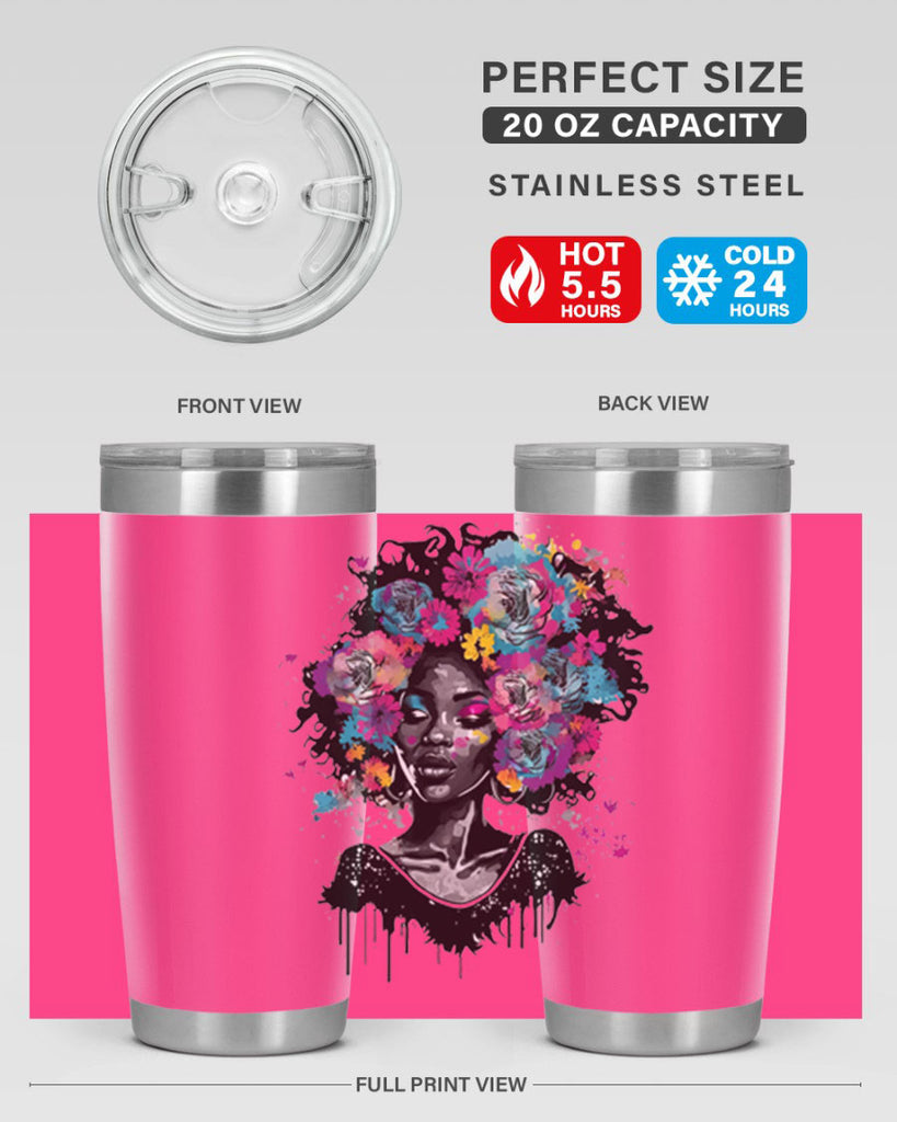 Sparkling Black Girl Design 17#- women-girls- Tumbler