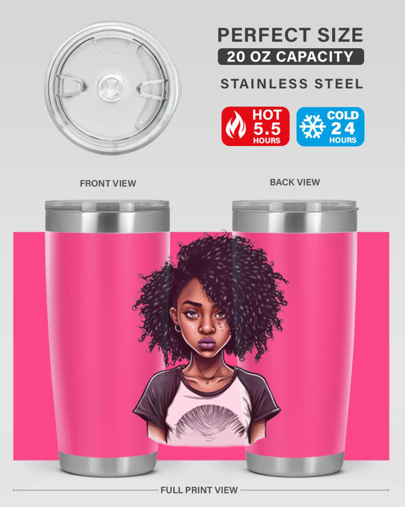 Sparkling Black Girl Design 18#- women-girls- Tumbler