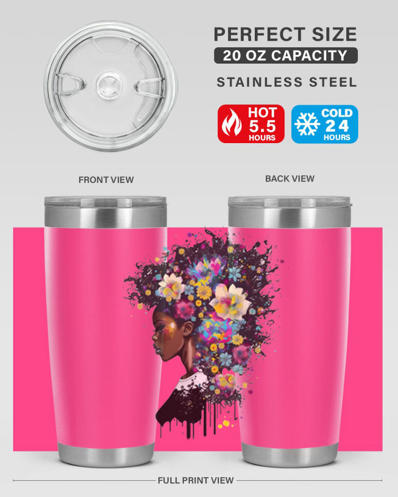 Sparkling Black Girl Design 2#- women-girls- Tumbler