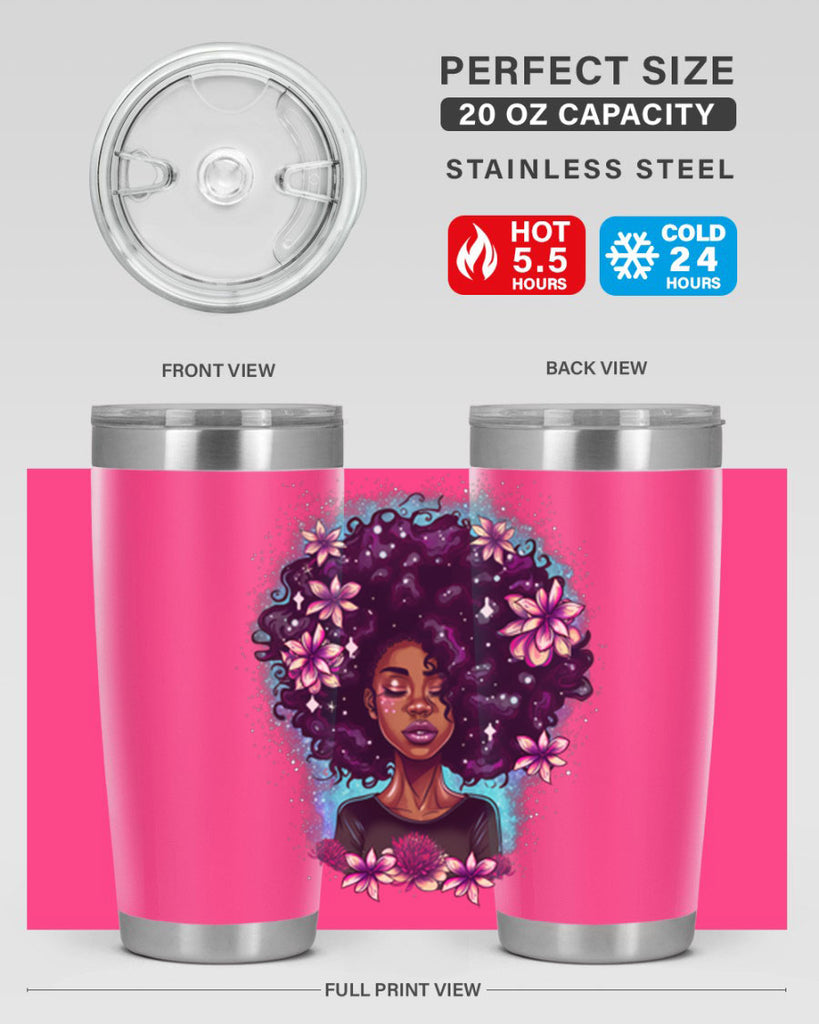 Sparkling Black Girl Design 3#- women-girls- Tumbler