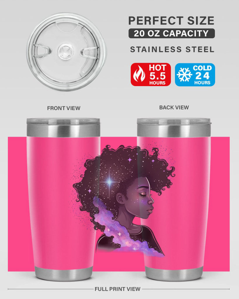 Sparkling Black Girl Design 4#- women-girls- Tumbler