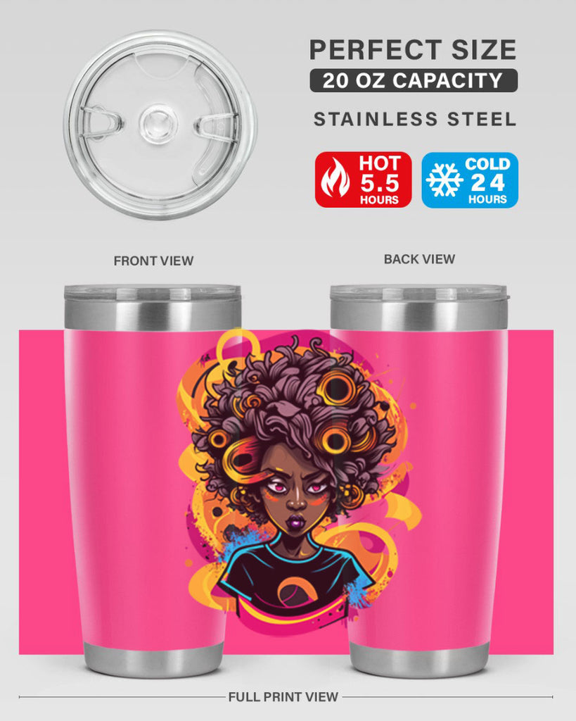Sparkling Black Girl Design 6#- women-girls- Tumbler