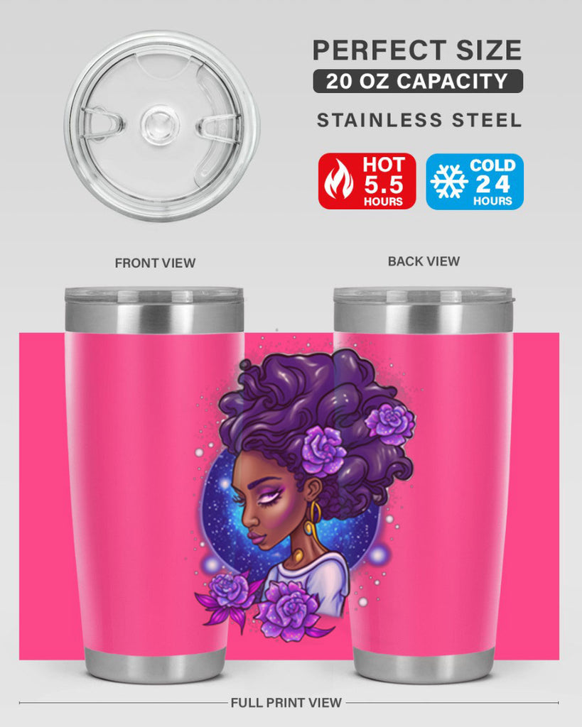 Sparkling Black Girl Design 7#- women-girls- Tumbler