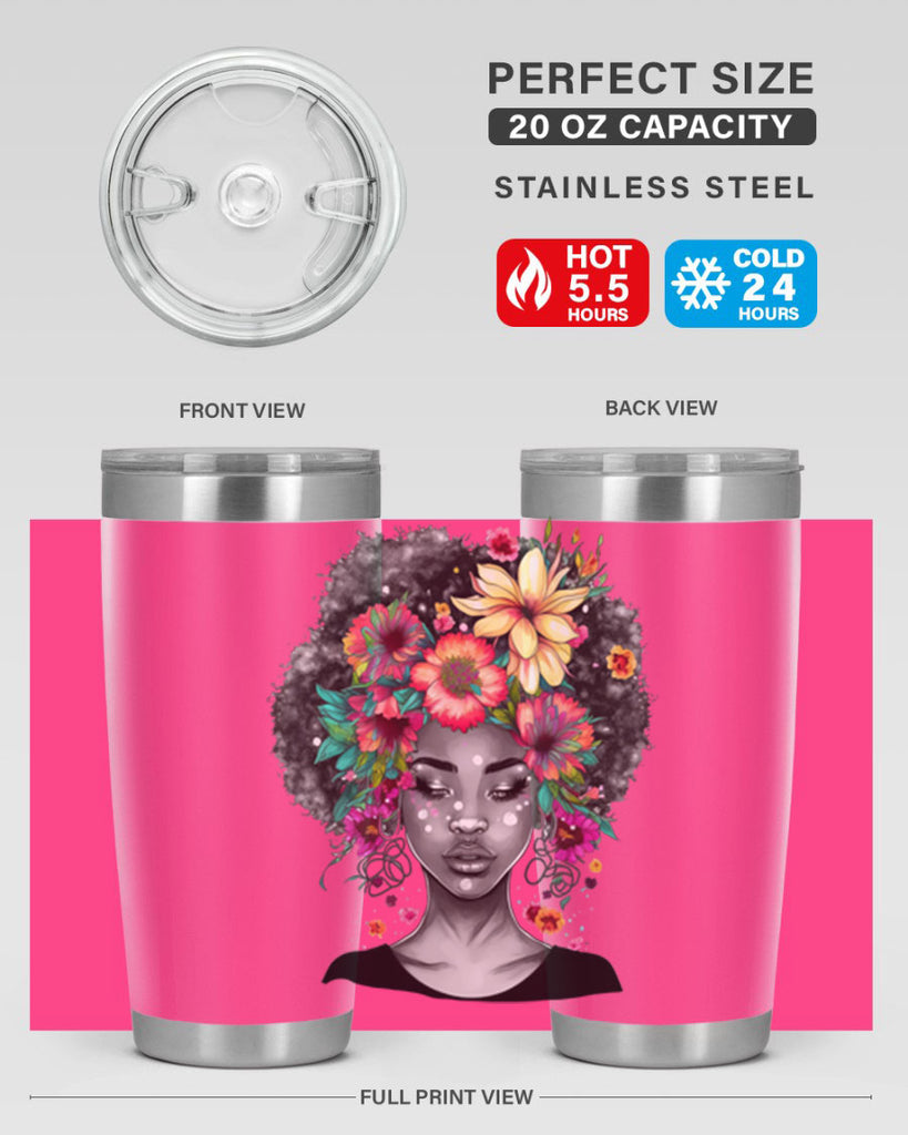 Sparkling Black Girl Design 9#- women-girls- Tumbler