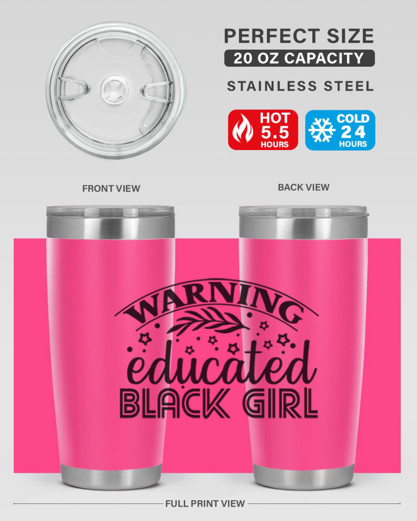 Warning educated black girl Style 1#- women-girls- Tumbler