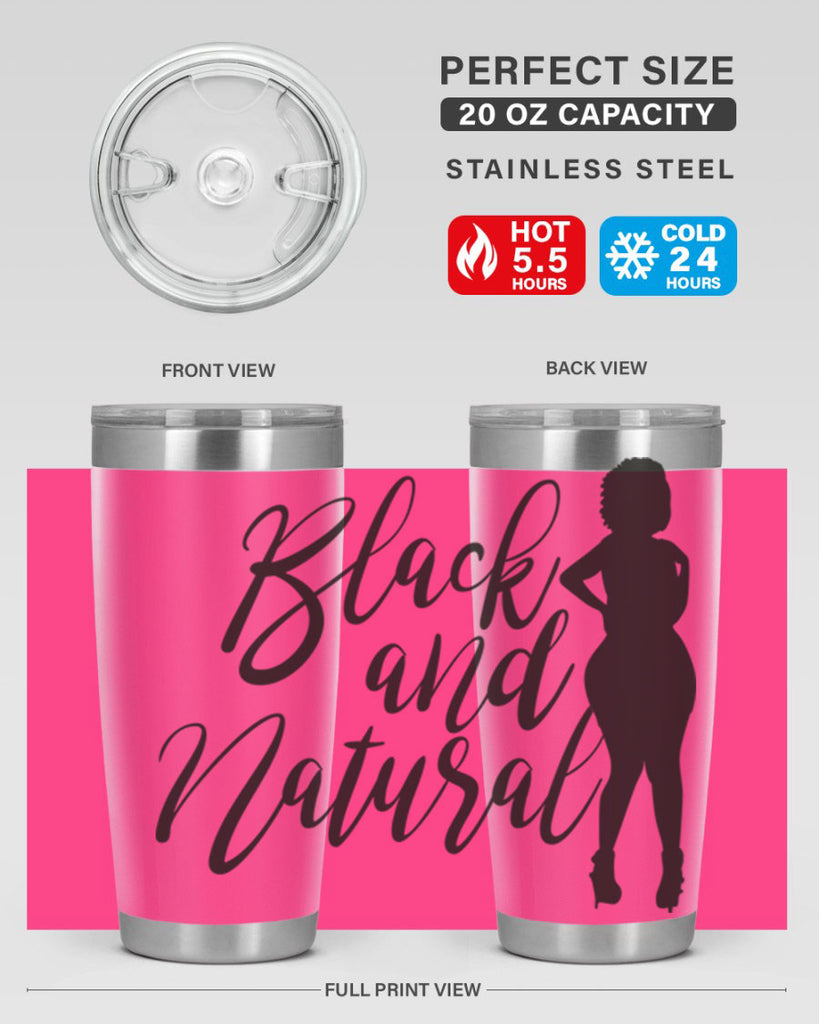 black and natural 22#- women-girls- Tumbler