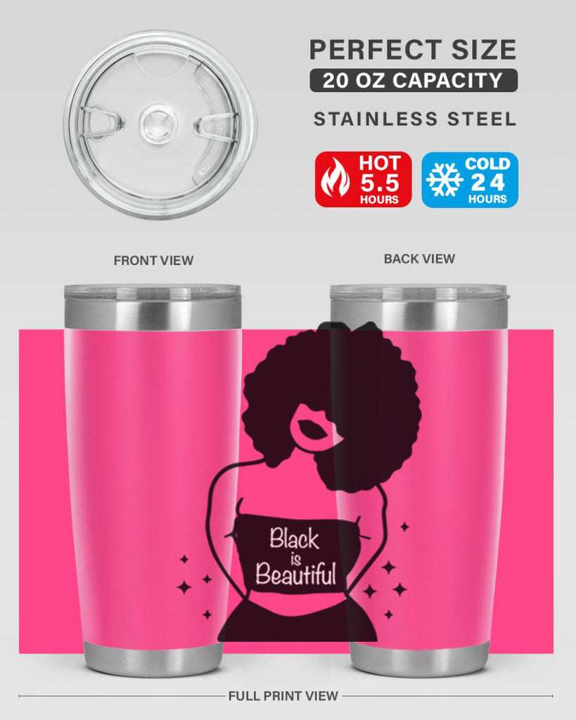 black is beautiful 11#- women-girls- Tumbler
