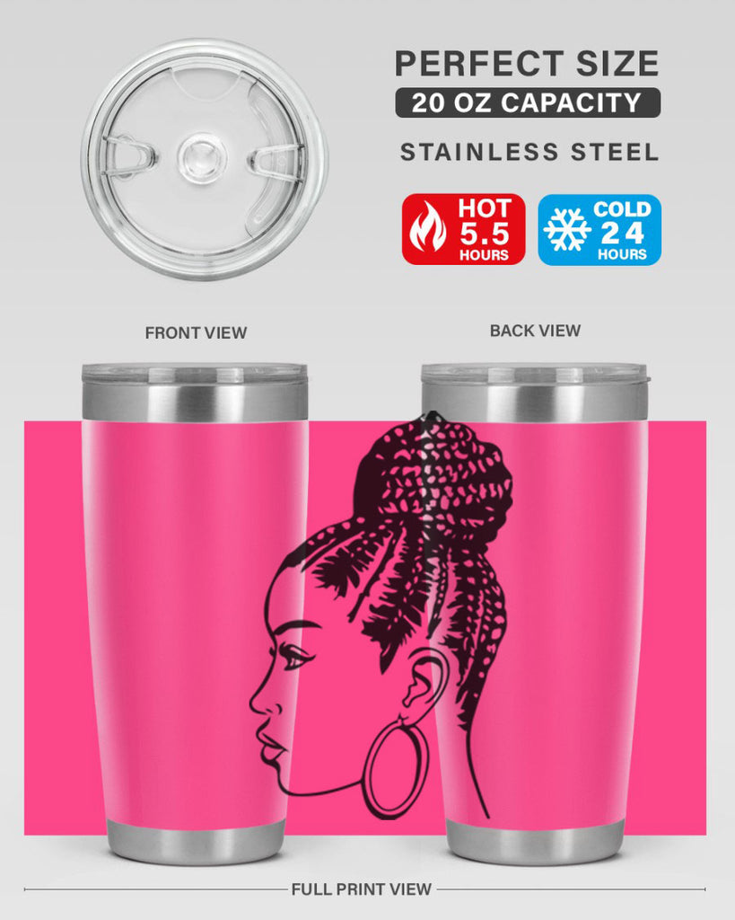 black woman with braids 7#- women-girls- Tumbler