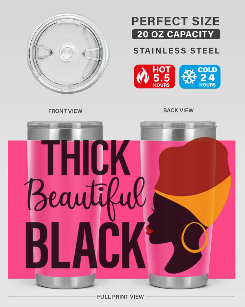 thick beautiful black Style 4#- women-girls- Tumbler