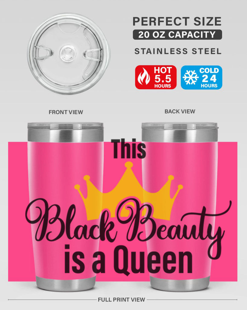 this black beauty is a queen Style 3#- women-girls- Tumbler