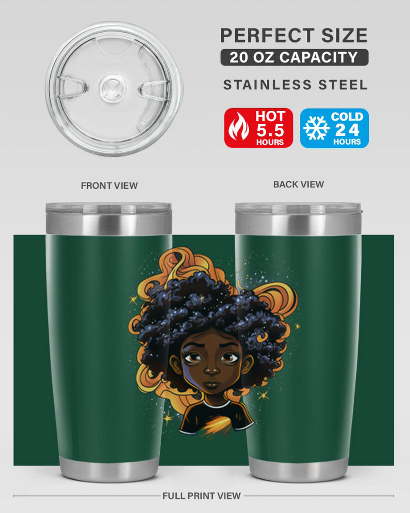 Sparkling Black Girl Design 12#- women-girls- Tumbler
