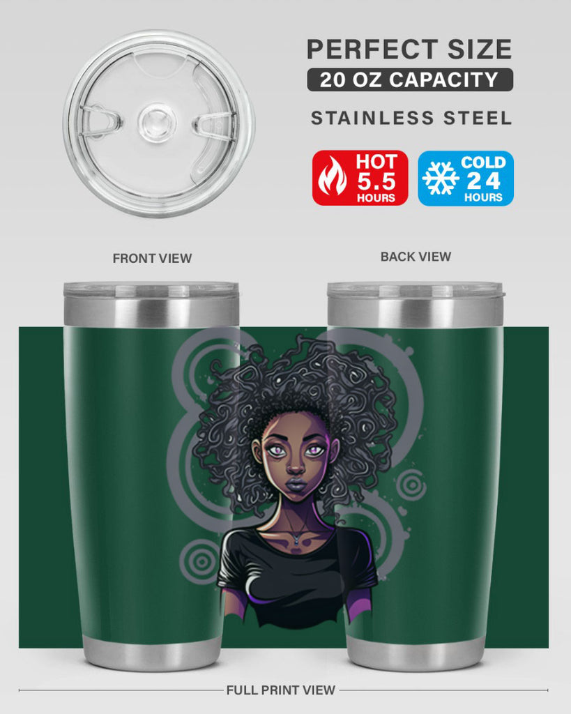 Sparkling Black Girl Design 14#- women-girls- Tumbler